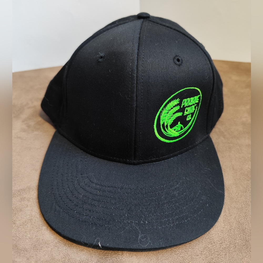4/$50⭐️Snapback Black Baseball Cap with Green Embroidered Logo